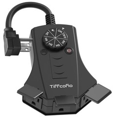 Outdoor Timer, Dusk to Dawn Light Sensor Timer Weatherproof, 3p Grounded Outlet