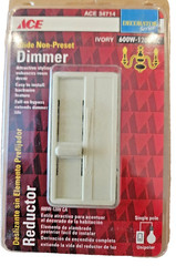 ACE Slide Dimmer Switch non-preset 600W-120V A34714 Ivory, A6421V-K