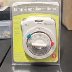 Westclox 12-850 Timer Lamp Appliance Control 120V 15A Manual Override
