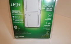 NEW Lutron Maestro Fan Control and Light Dimmer for Dimmable LED+ MACL-LFQH-WH