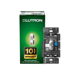 Lutron Ariadni/Toggler LED+ Dimmer Light Switch for Dimmable 1 Pack, White