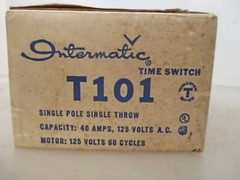 Intermatic 24-Hr Dial Time Switch Model: T101, Metal 125V 40 Amps NEW, VINTAGE