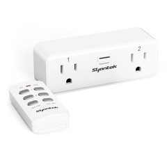 Remote Control Outlet with 2 Independent Control Sockets, Wireless Remote Lig…