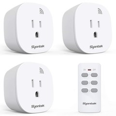 Wireless Remote Control Outlet Kit, 3 Outlets, 100ft Range, White