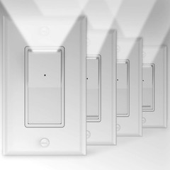 4 Pack LED Light Switches with Automatic Night Light Sensor