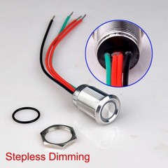 Touch Switch UT19T2 Stepless Dimming Switch DC 6V to 24V Blue LED Suitable fo