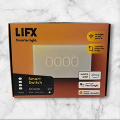 LIFX SMART SWITCH 120V – 60HZ- 1 POLE, RELAY- 4 GANG- WHITE GLOSS (31D)