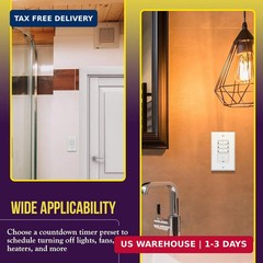 ENERLITES Countdown Timer Switch for Bathroom Fans and Lights, 1-30 Min, Neutral