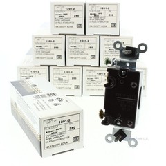 Leviton 1201-2 Brown Single Pole Toggle Light Switches 15A Industrial Grade 10pc
