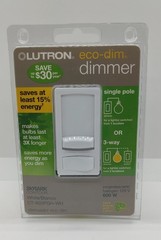 Lutron CT-603PGH-WH Eco Dim Dimmer Switch Light 600W 120V Home Electrical White