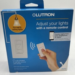 Lutron P-PKG1W-WH Caseta Wireless Smart Lighting Dimmer Switch Remote Kit