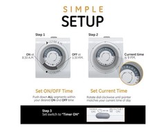 (3x)GE 24-Hour Heavy Duty Indoor Plug-in Mechanical Timer; t