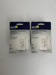 NEW Leviton Single Pole 3 Way Preset Slide Dimmer 120V R50-IPL06-10M White X2
