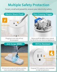 [2 Pack] Wireless Remote Control Outlet Plug, No Wiring Needed Remote Light S…