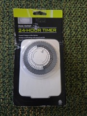 Complete Home Intertek Dual Outlet 24 Hour Timer 2 Device Control Auto On White