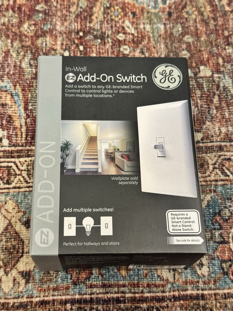 GE In Wall Add On Smart Light Switch 12728 New