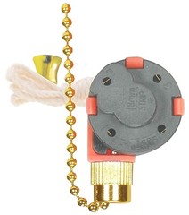 3 Speed PULL CHAIN SWITCH 4 Wire ZING EAR ZE-268S ZE-268S1 JANDORF 60303 Brass