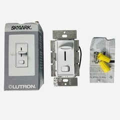 Lutron Skylark SLV-600P-WH White Single Pole Wall Dimmer Light Switch 600 Slider