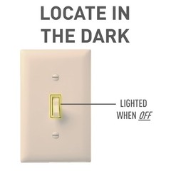 Legrand Trademaster Toggle Switch 15 Amp 3-Way Illuminated Ivory 663ISLCC10