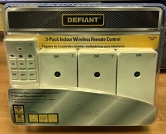 Defiant 3 Pack Indoor Wireless Remote Control Electric Outlet Receivers 110395
