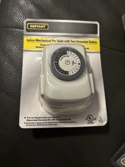 Defiant Indoor Big Button Timers, Plug-In 24 Hr Programmable – 15A 125V