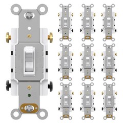 AIDA 15 Amp Toggle Light Switch, 4 Way, Grounding Screw, Residential Grade Elect