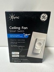 GE Cync Smart 1.5-Amp 4-speed Smart Touch Fan Control Wall Plate Included White