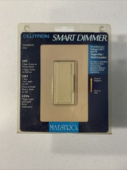 New Lutron Maestro Smart Dimmer Ivory MA-600H-IV Halogen Incadescent Bulbs