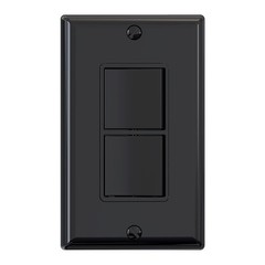 Decorator Double Rocker Light Switch, Two Single Pole Electrical Paddle, 15A …