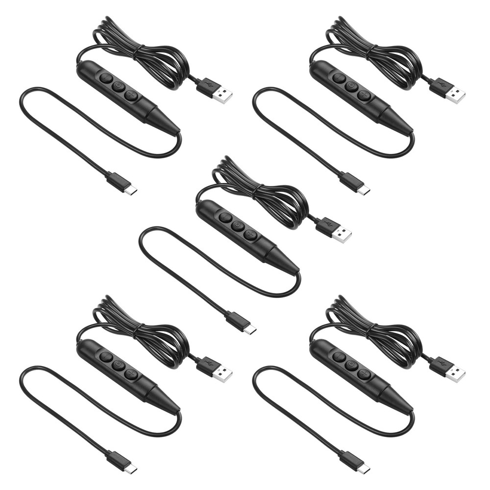 5 PCS USB Male To Type C Male Cable On/Off 6Speed Dimming Switch 1.5M/4.9FT