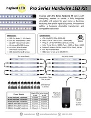 Inspired LED 12V Hardwire Kitchen Light Kit Dimmable LED System, Pure White …