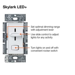 Lutron Skylark LED+ Dimmer Switch for Dimmable LED, Halogen and Incandescent