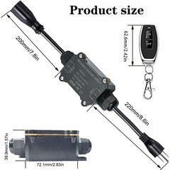 AC110V Waterproof Remote Control Power Switch with 164ft Long Range,AC110V/12…