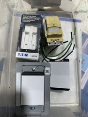 LOT OF 4* Eaton SDC15 Fan / Light Control & Hubbell Occupancy Sensor + More