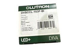 Lutron Diva DVCL-153PR-WH 120V Single Location or 3Way CFL/Digital LED Dimmer H1