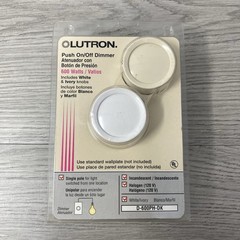Lutron Rotary Dimmer D-600PH-DK White/Ivory Single Pole Incandescent 600W NEW