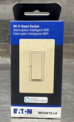 NEW EATON WFSW15-LA WFSW15-LA-SP-L LIGHT ALMOND Wi-Fi SMART SWITCH WITH ALEXA