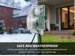 DEWENWILS Heavy Duty Outdoor Timer 6-Outlet Mechanical 1800W for Holiday Lights