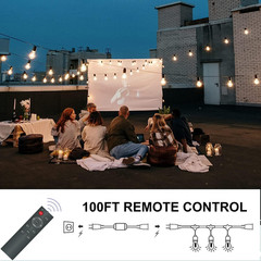 120W(Max) Remote Dimmer Timer Function Plug in for All Outdoor String Lights, Pa