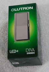 Lutron LED+ Diva Dimmer Gray Wall Switc DVCL-153PR-GR Boxed/Retail