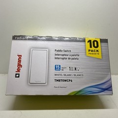 Legrand Radiant 15 AMP Paddle Light Switch White 10-pack Model #TM870WCP6