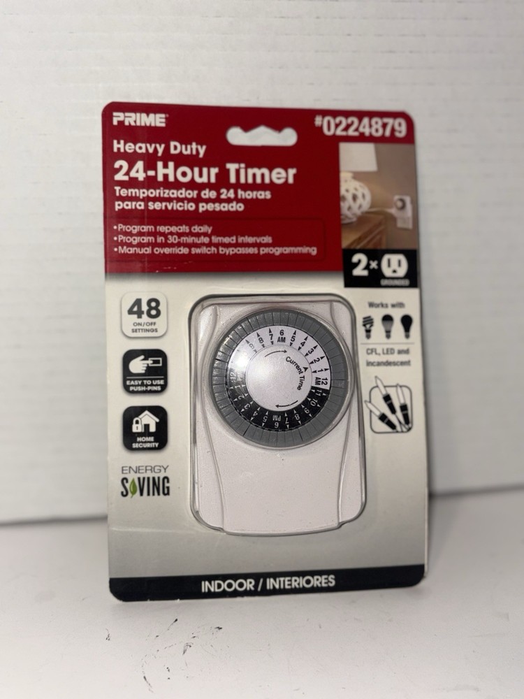 Prime: 24-Hour Timer Model 0224879 Brand New Factory Sealed In Box