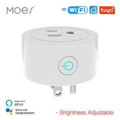 MOES WiFi Smart Power Dimmer Plug Switch Socket Outlet Alexa Google APP Control