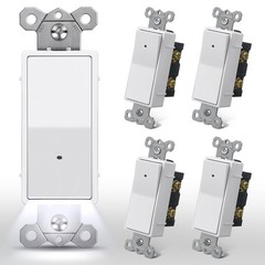 5 PCS CML Illuminated Light Switch Decorator Rocker Paddle LED Night Light