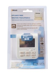 Woods 50009WD Indoor 7-Day Heavy Duty Digital Plug-In Timer, 2 Grounded Outlets