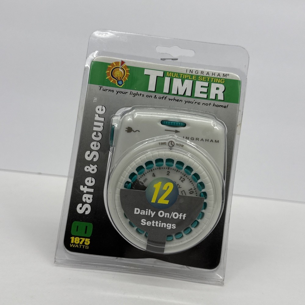 Ingraham Multiple Setting Light Timer 12 Daily On/Off Settings 1875 Watt NEW