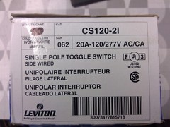 Leviton CS120-2I 20A 120/277V Commercial Single Pole Switch **Free Shipping**