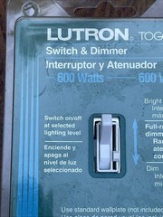 Lutron TG-603PH-WH 3 Way Dimmer Light Toggle Switch White New 600 Watt – New
