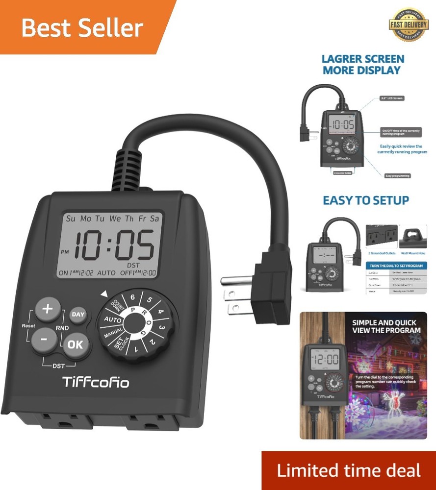 Advanced Digital Outdoor Timer with Waterproof Design and Quick Program Review