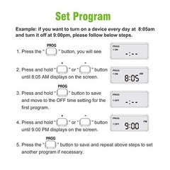BN-LINK 2 Pack Mini Indoor Easy Set Daily 24-Hour Digital Outlet Timer 2 Prong